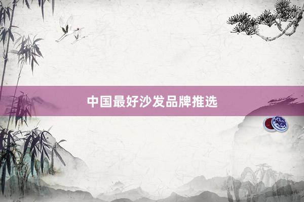 中国最好沙发品牌推选